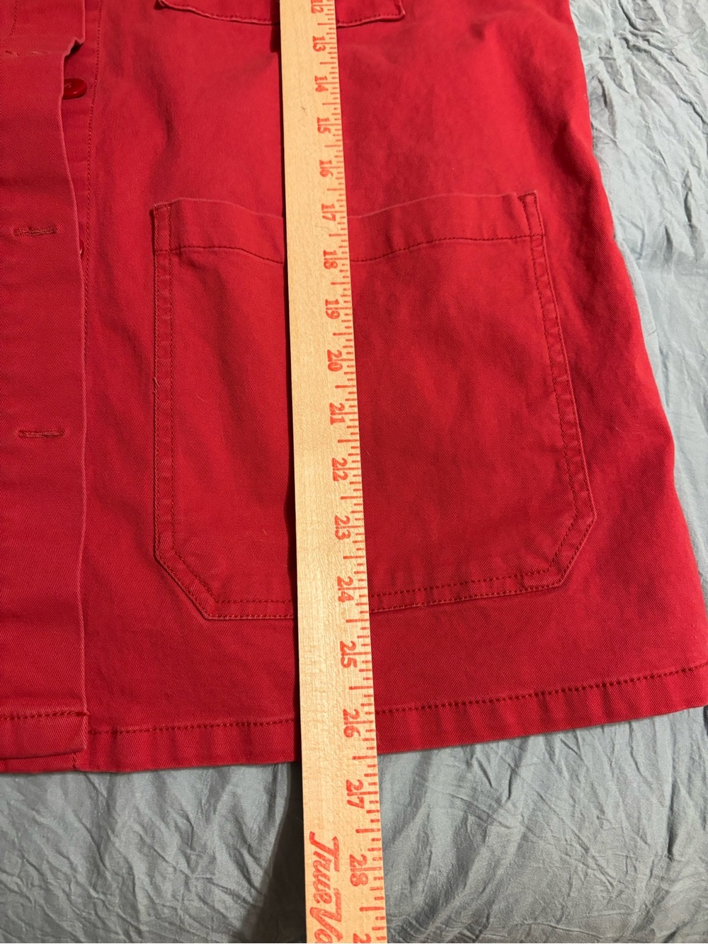 Sanctuary Red Button-Down Utility Shirt Jacket - Picture 4 of 7